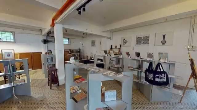 A gallery space captured as a virtual exhibition